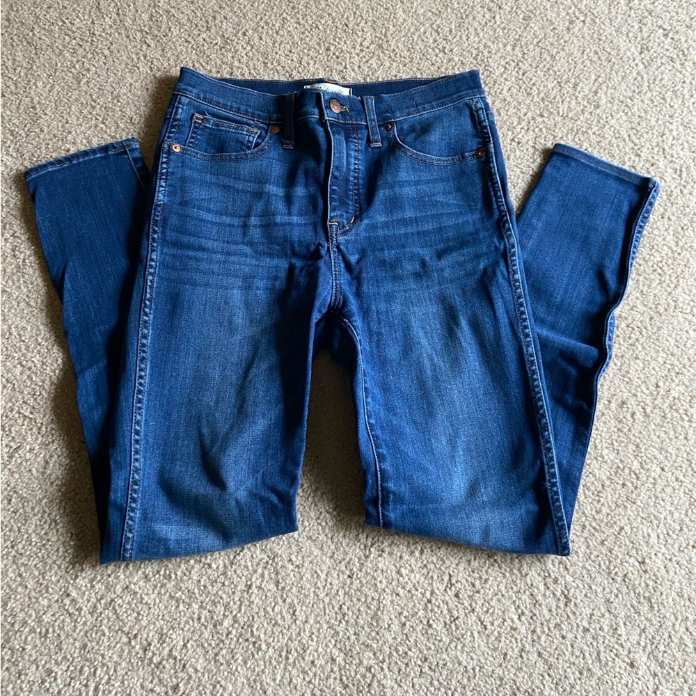 Madewell 10" High-Rise Skinny Jeans in Danny Wash: TENCEL Denim Edition, Size 28